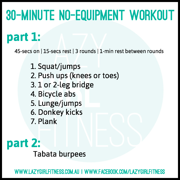 Great workout  30 minute workout, No equipment workout, Jogging