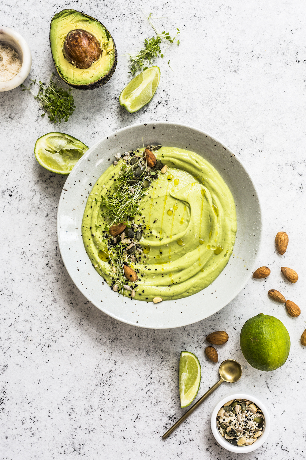 Avocado + Lime Soup from The Fit Foodie Blog